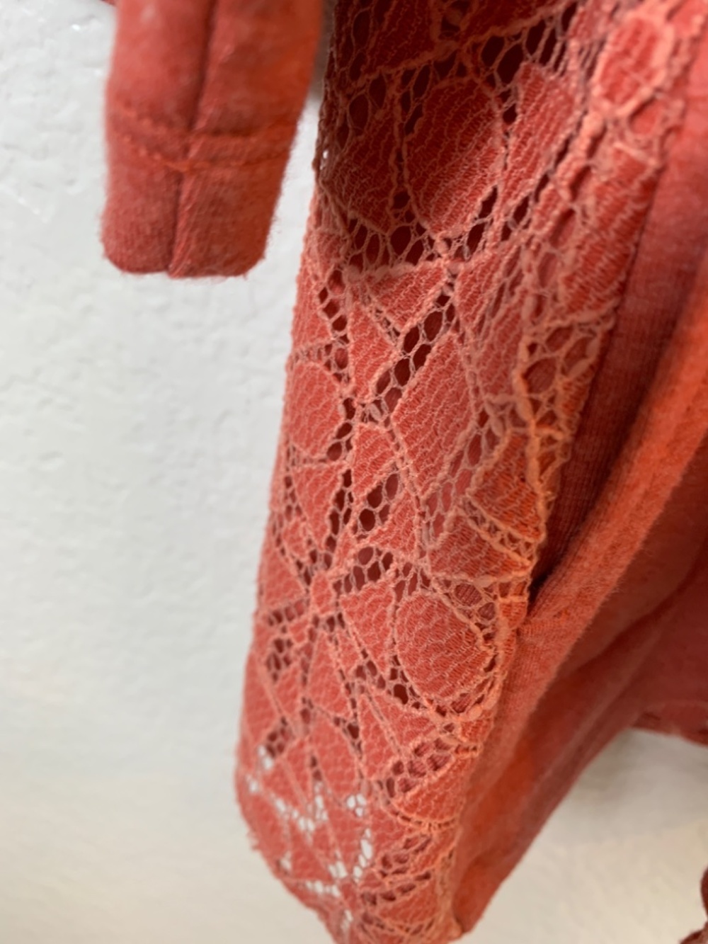 LOGO Lounge Lori Goldstein Womens Zip Up Sweatshirt Size 2X Red Lace Overlay - Picture 8 of 14